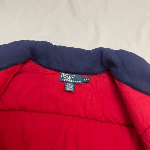 Polo Ralph Lauren Ripstop Lined VTG Puffer Vest Navy Hunting Hiking Size XXL - Picture 6 of 8